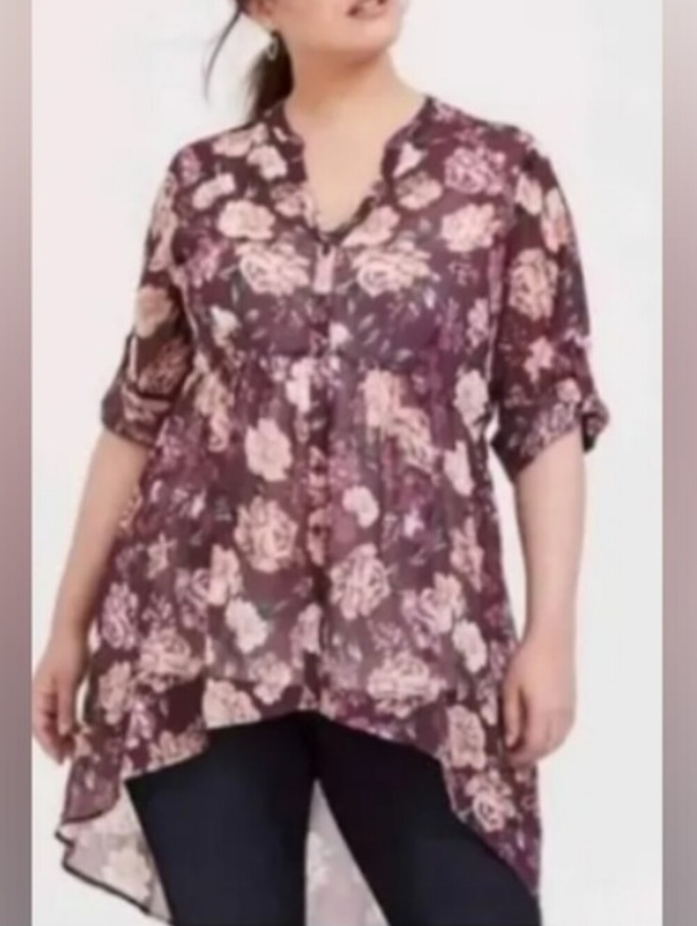 Torrid Tunic Hi Low Blouse